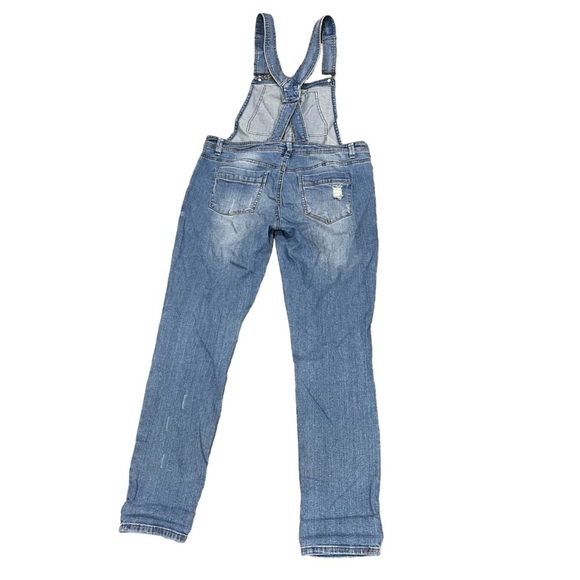 Love, Fire Distressed Denim Jean Overalls Size Medium Women's - Picture 3 of 6